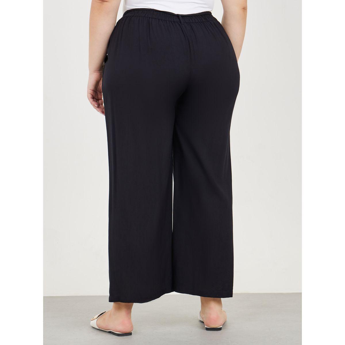 Styli High Rise Crop Length Wide Leg Pant with Drawcord Waist-women-clothing-bottoms-trousers-image-4