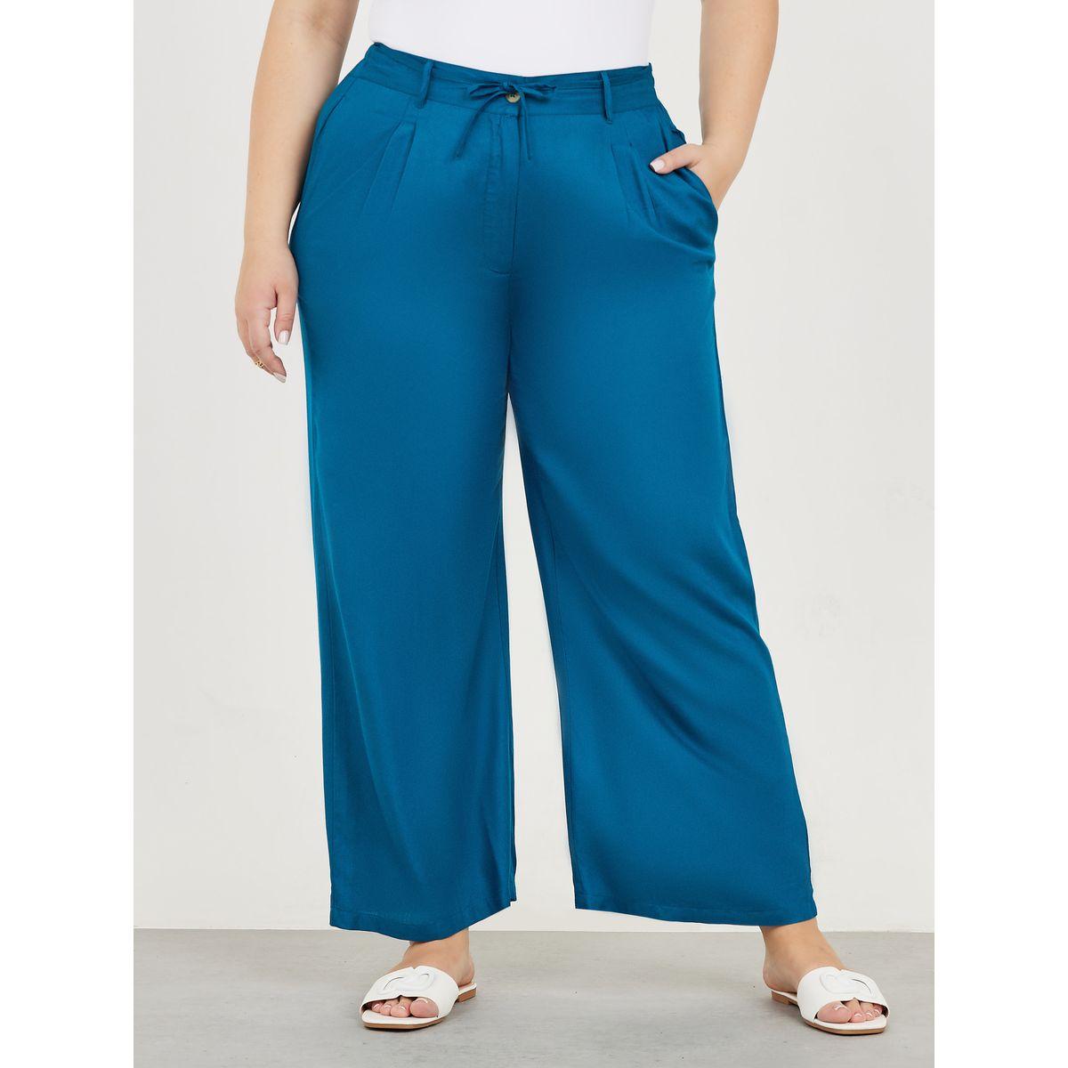 Styli High Rise Crop Length Wide Leg Pant with Drawcord Waist-women-clothing-bottoms-trousers-image-1