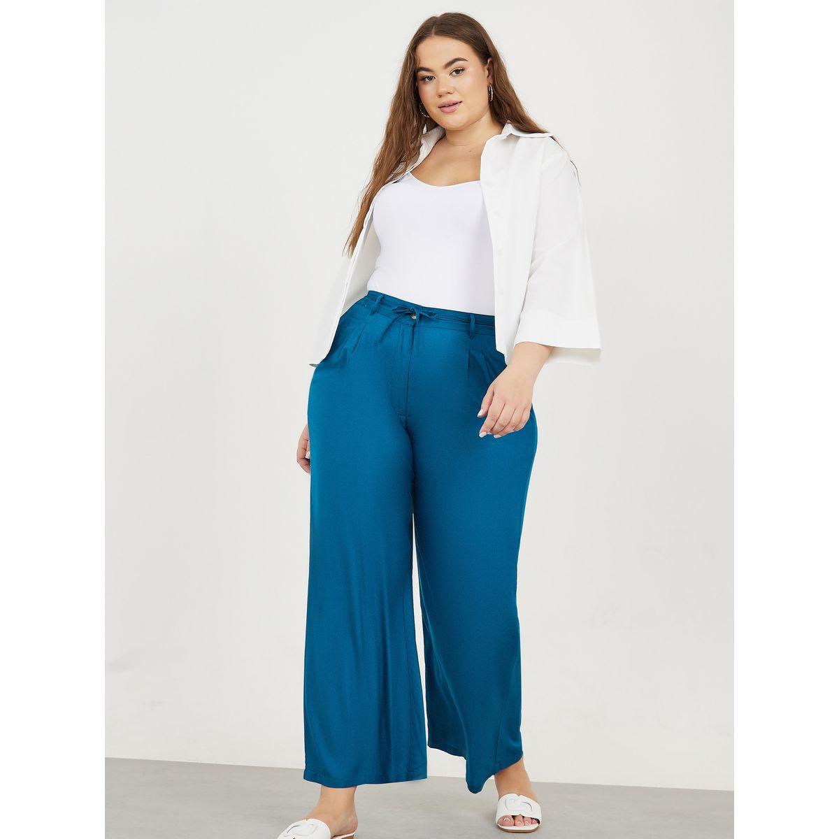 Styli High Rise Crop Length Wide Leg Pant with Drawcord Waist-women-clothing-bottoms-trousers-image-2