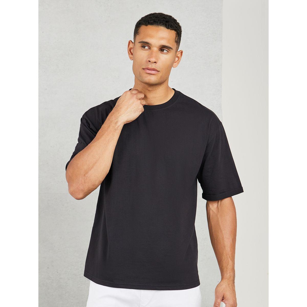 Styli Oversized Roll Up Sleeves Box T-shirt with Side Slit-men-clothing-tshirtsandpolos-tshirts-image-1
