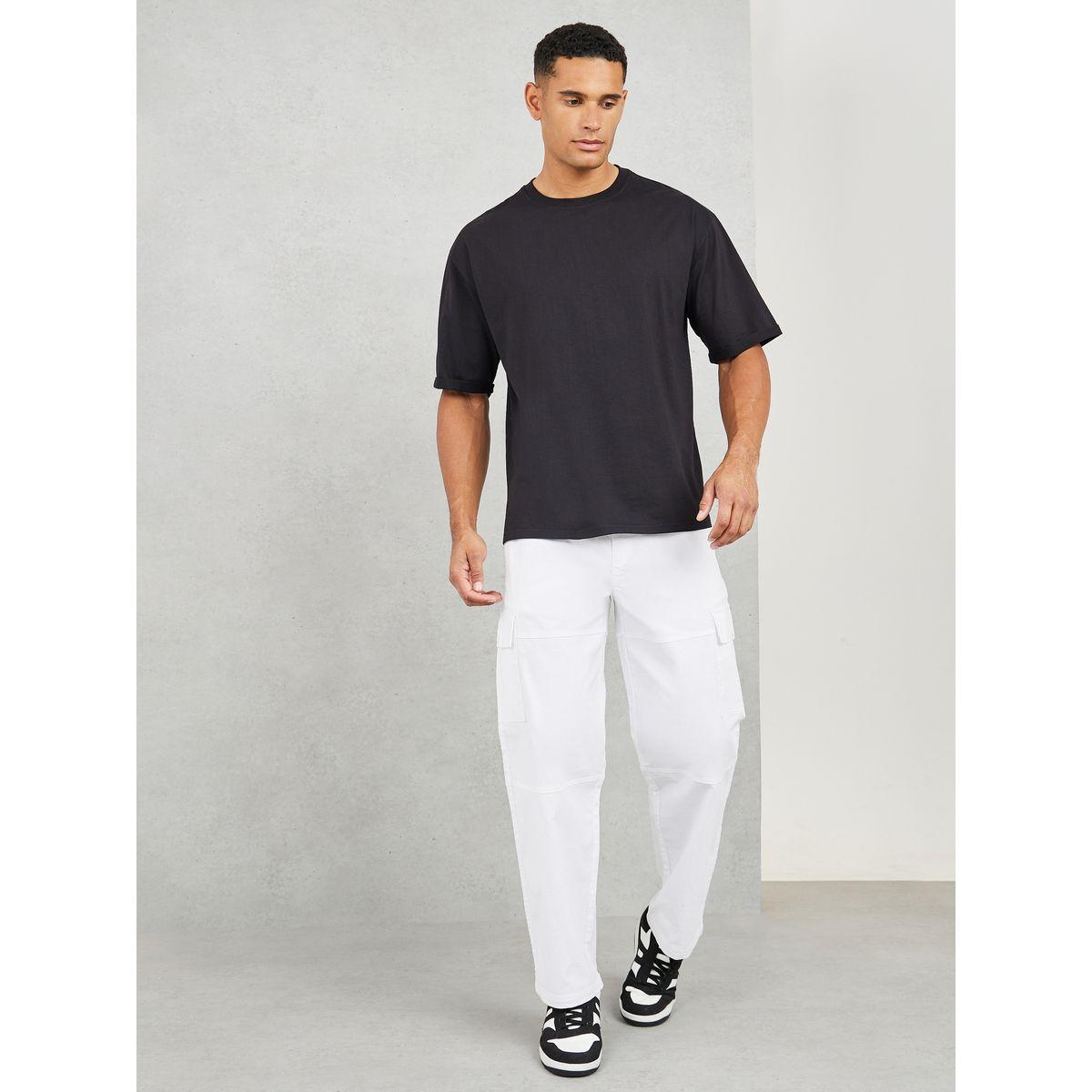 Styli Oversized Roll Up Sleeves Box T-shirt with Side Slit-men-clothing-tshirtsandpolos-tshirts-image-2