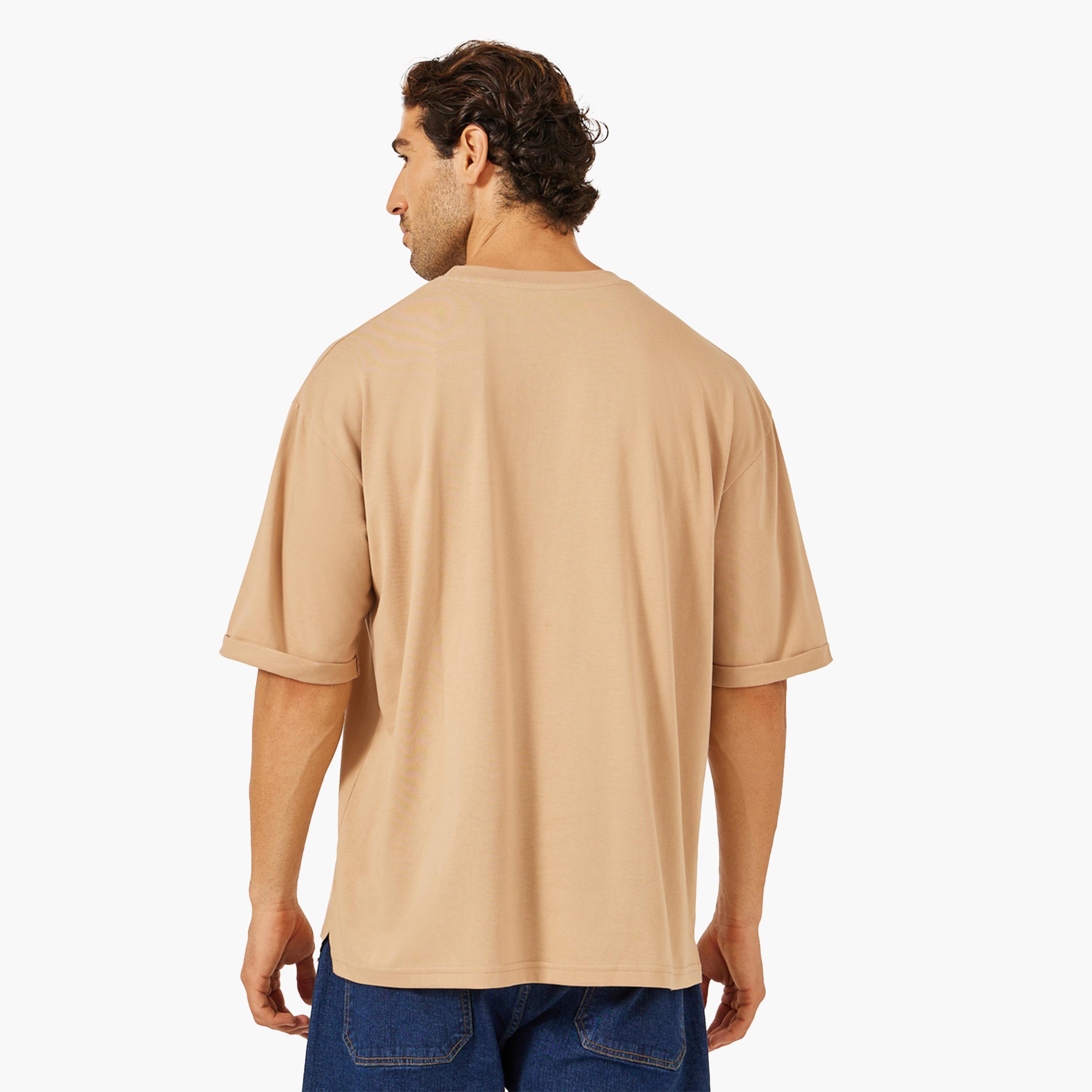 Styli Oversized Roll Up Sleeves T-Shirt with Side Slit-men-clothing-tshirtsandpolos-tshirts-image-4