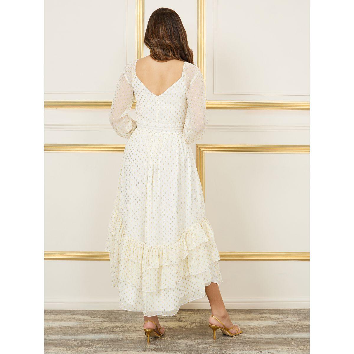 فستان طويل بياقة على شكل قلب مع كشكش-women-clothing-dresses-image-4