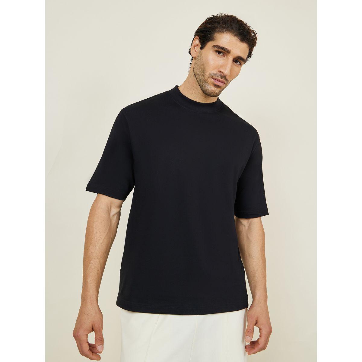 Styli Oversized Mock Neck Short Sleeve T-Shirt-men-clothing-tshirtsandpolos-tshirts-image-1