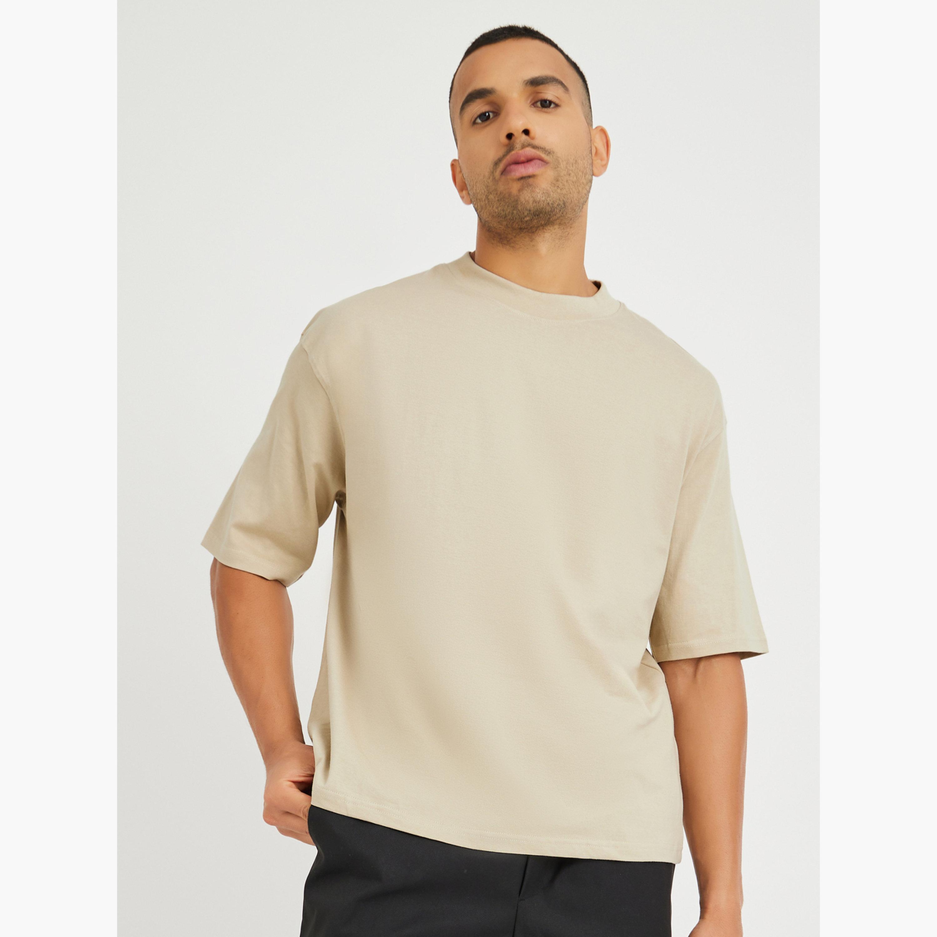 Styli Men Oversized Mock Neck T-Shirt-men-clothing-tshirtsandpolos-tshirts-image-1