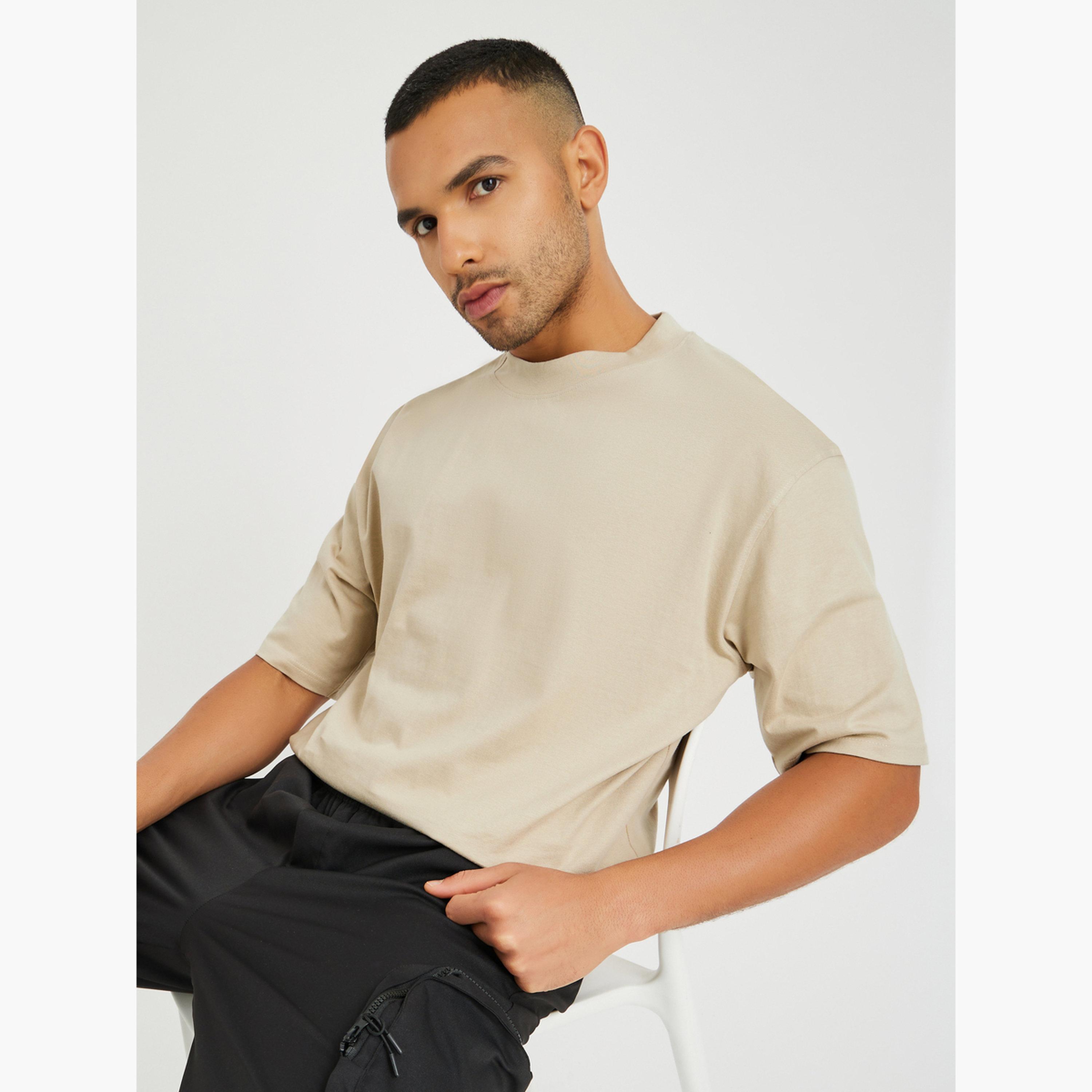 Styli Men Oversized Mock Neck T-Shirt-men-clothing-tshirtsandpolos-tshirts-image-3