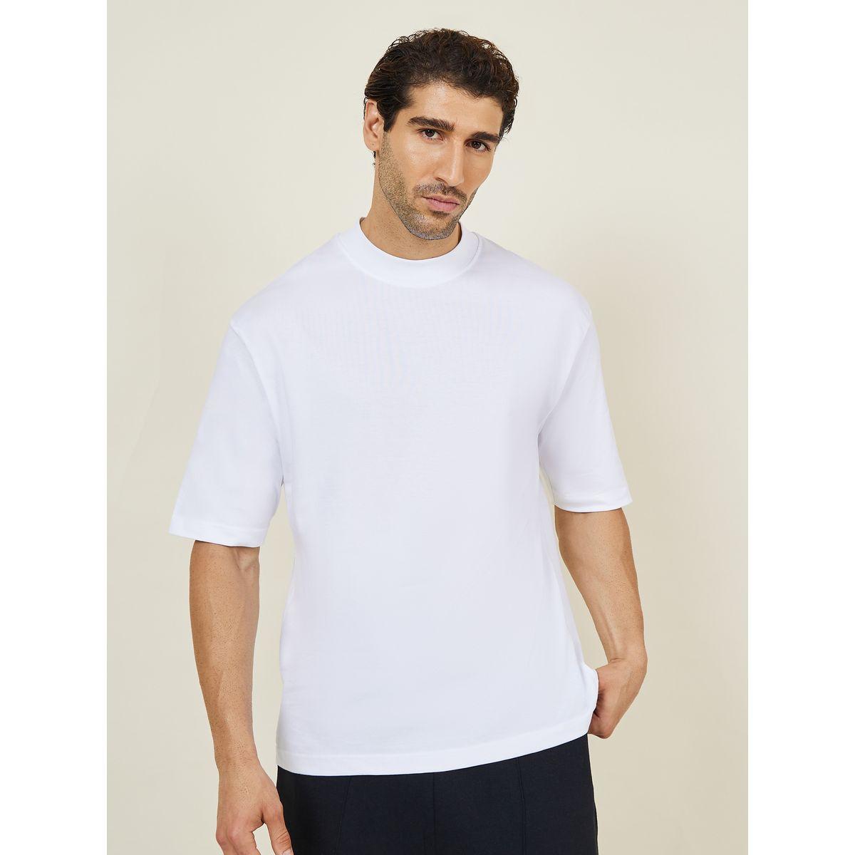 Styli Oversized Mock Neck Short Sleeves T-Shirt-men-clothing-tshirtsandpolos-tshirts-image-1