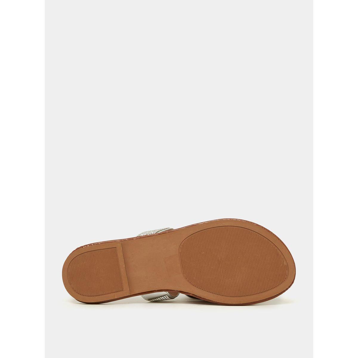 صندل فلات بسيور براقة-women-shoes-sandals-flats-image-6