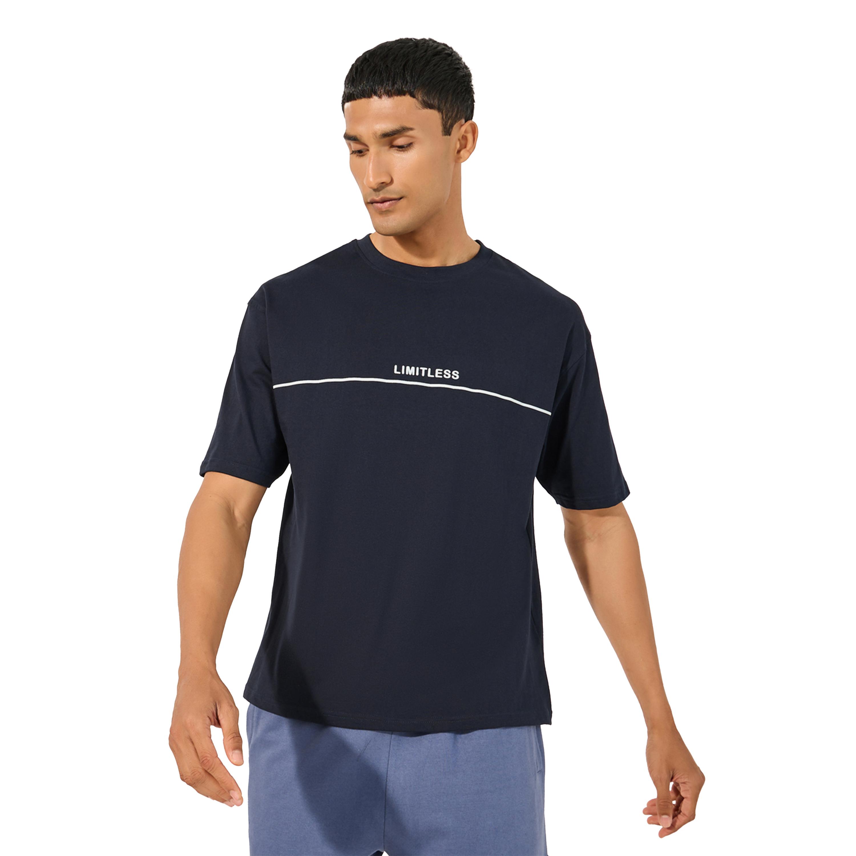 Styli Minimal Embossed Print Oversized Cotton T-Shirt-men-clothing-tshirtsandpolos-tshirts-image-1