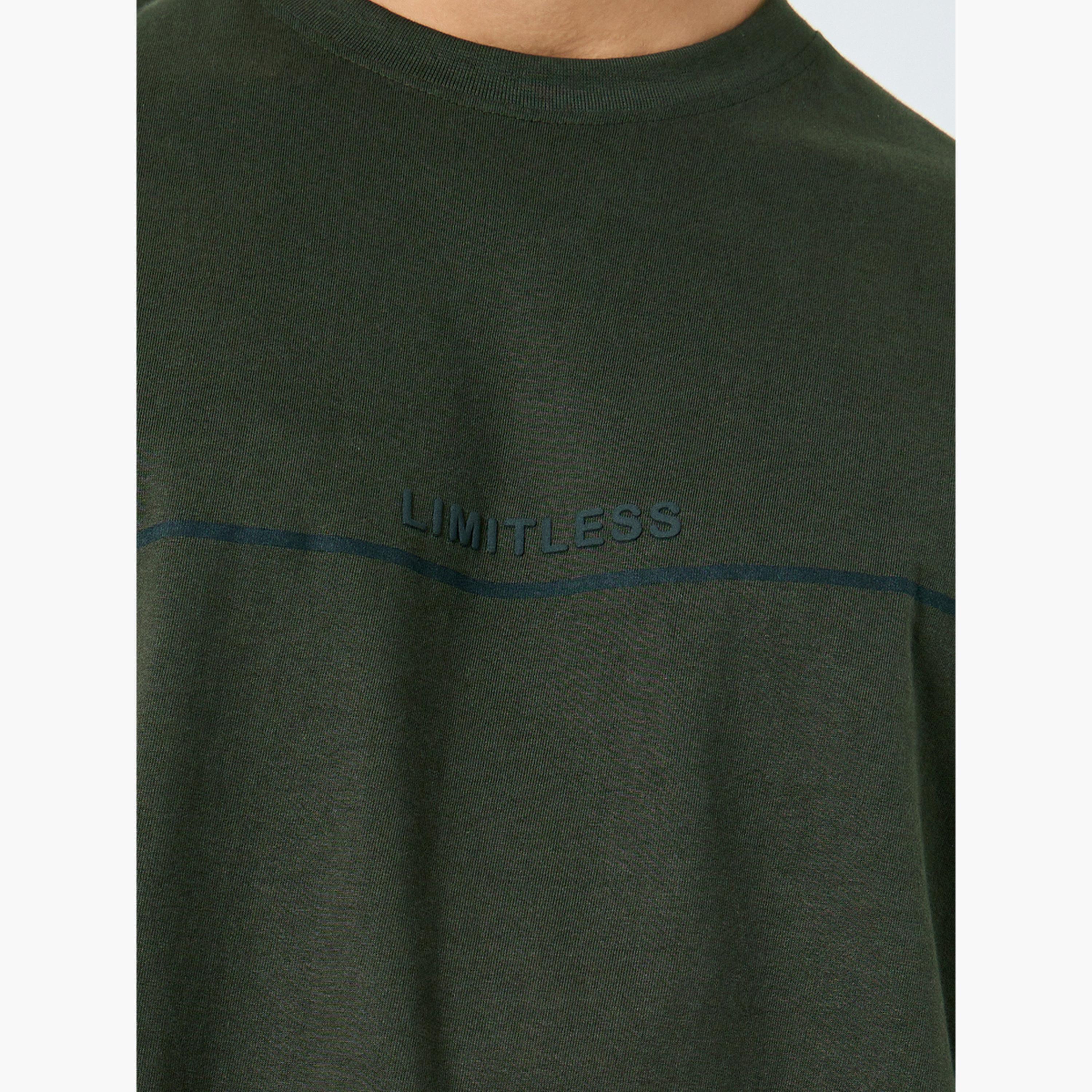 Styli Men Olive Green Oversized Crew Neck T-Shirt-men-clothing-tshirtsandpolos-tshirts-image-3