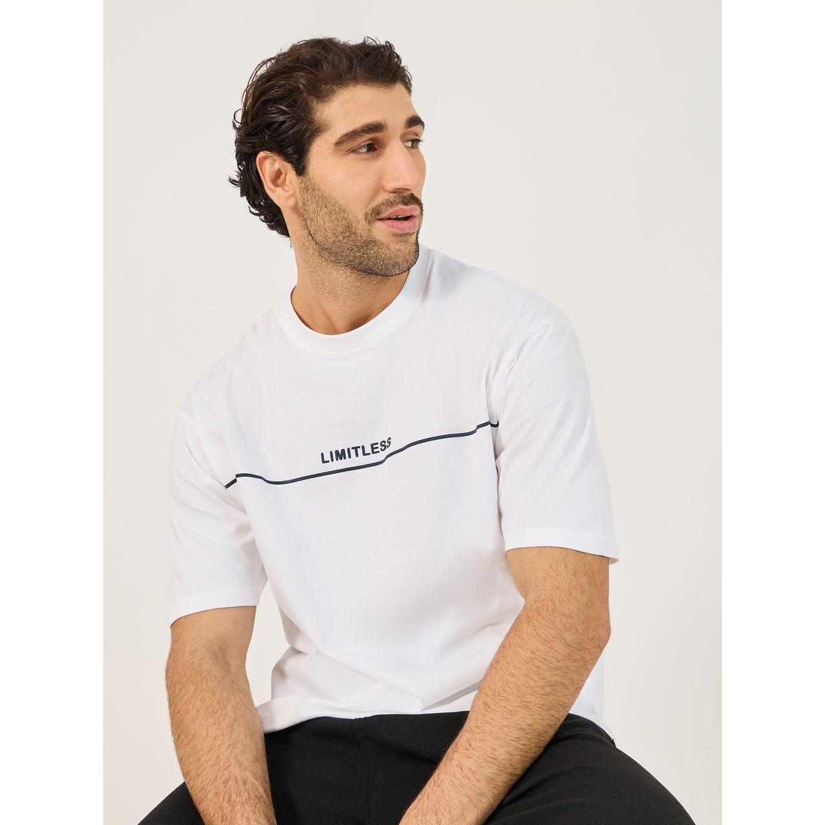 Styli Minimal Embossed Print Oversized Cotton T-Shirt-men-clothing-tshirtsandpolos-tshirts-image-1