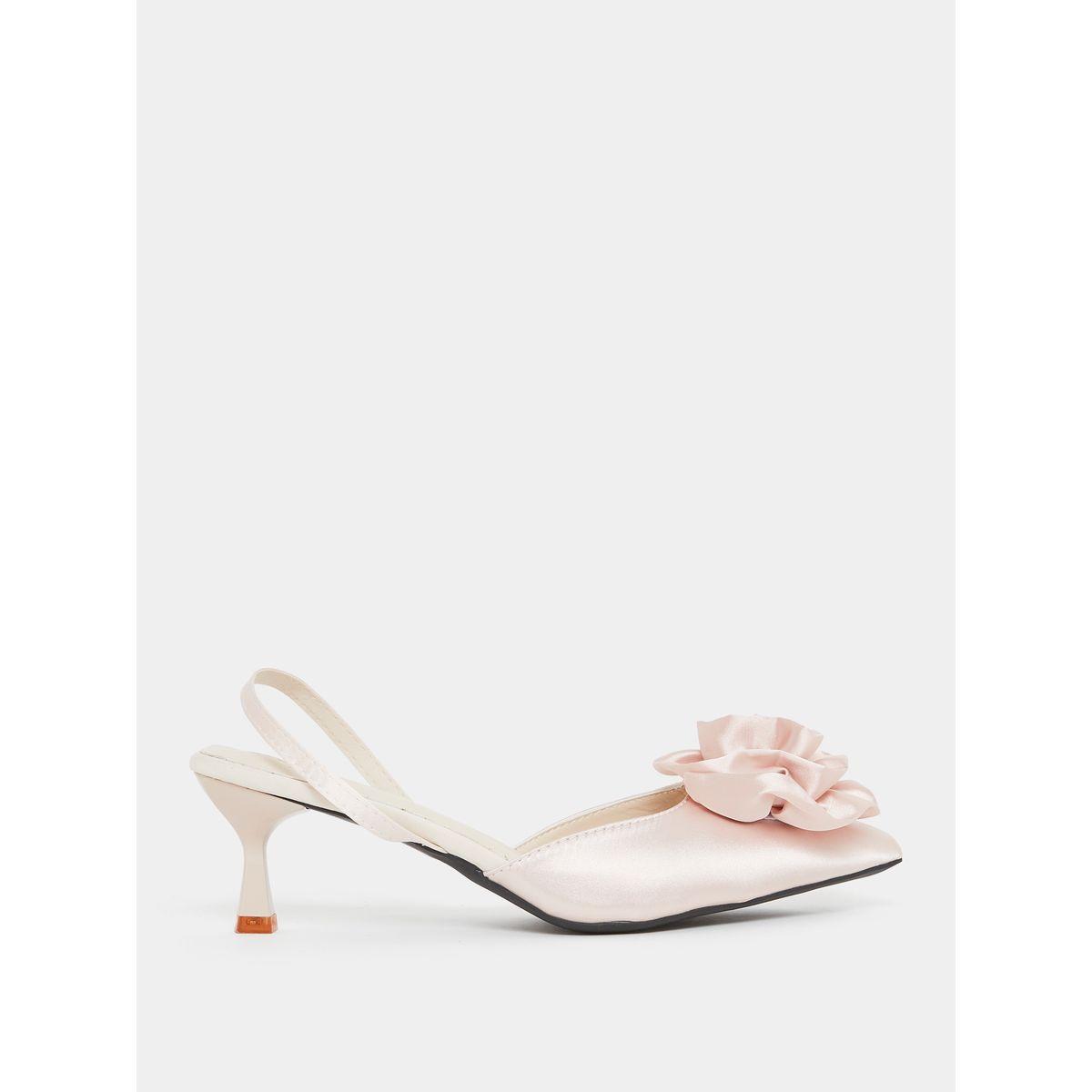 Styli Floral Applique Pointed Toe Kitten Heel Pump-women-shoes-heels-image-2