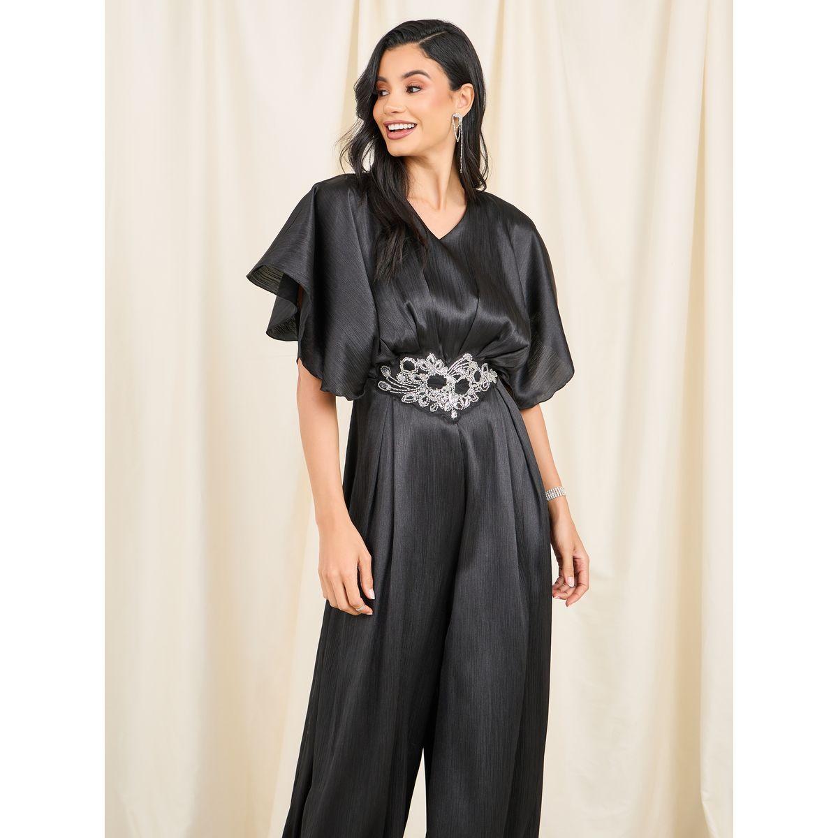 جمبسوت بأرجل واسعة وخصر منمق-women-clothing-jumpsuits-image-2