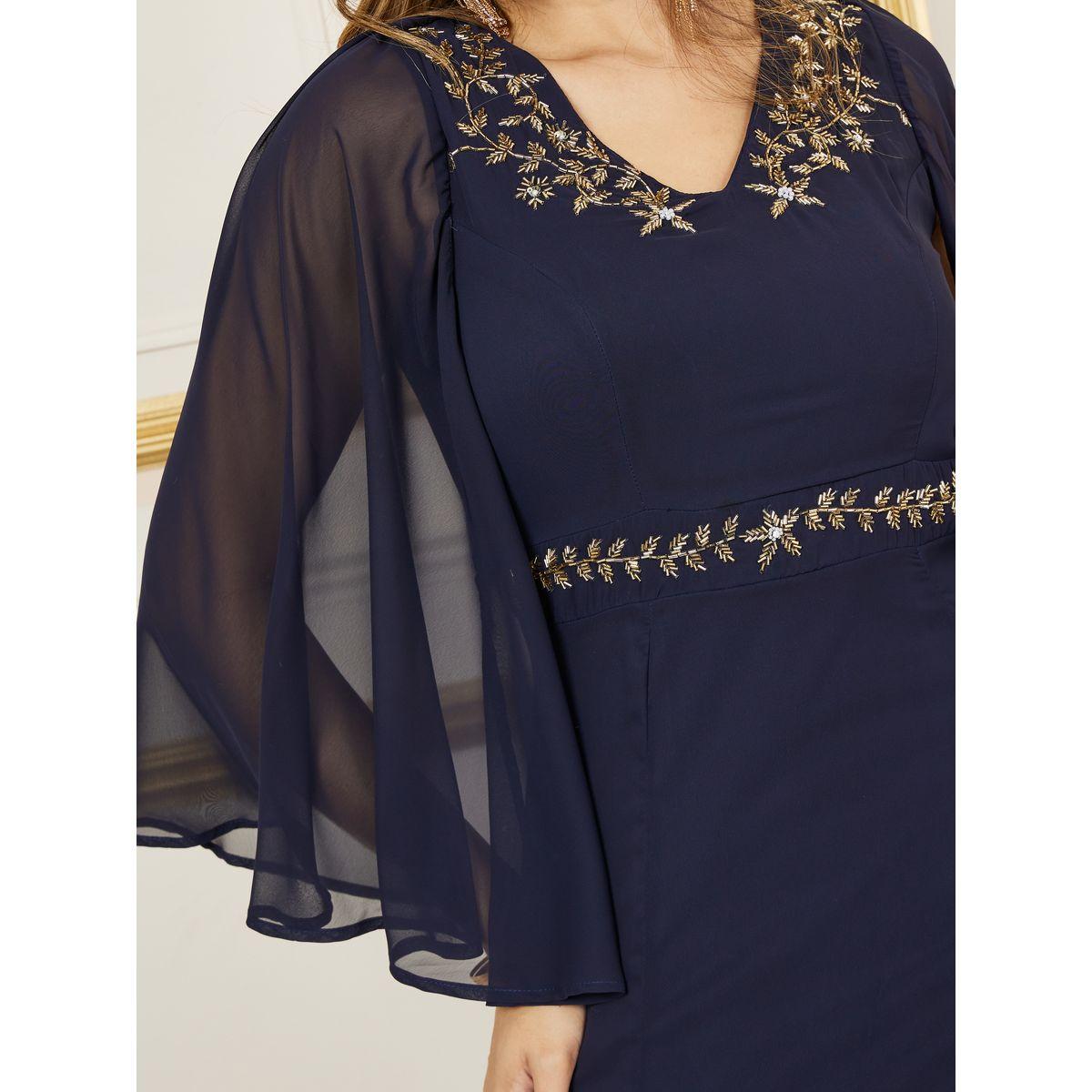 Styli Beaded Detail A-Line Maxi Dress-women-clothing-dresses-image-3