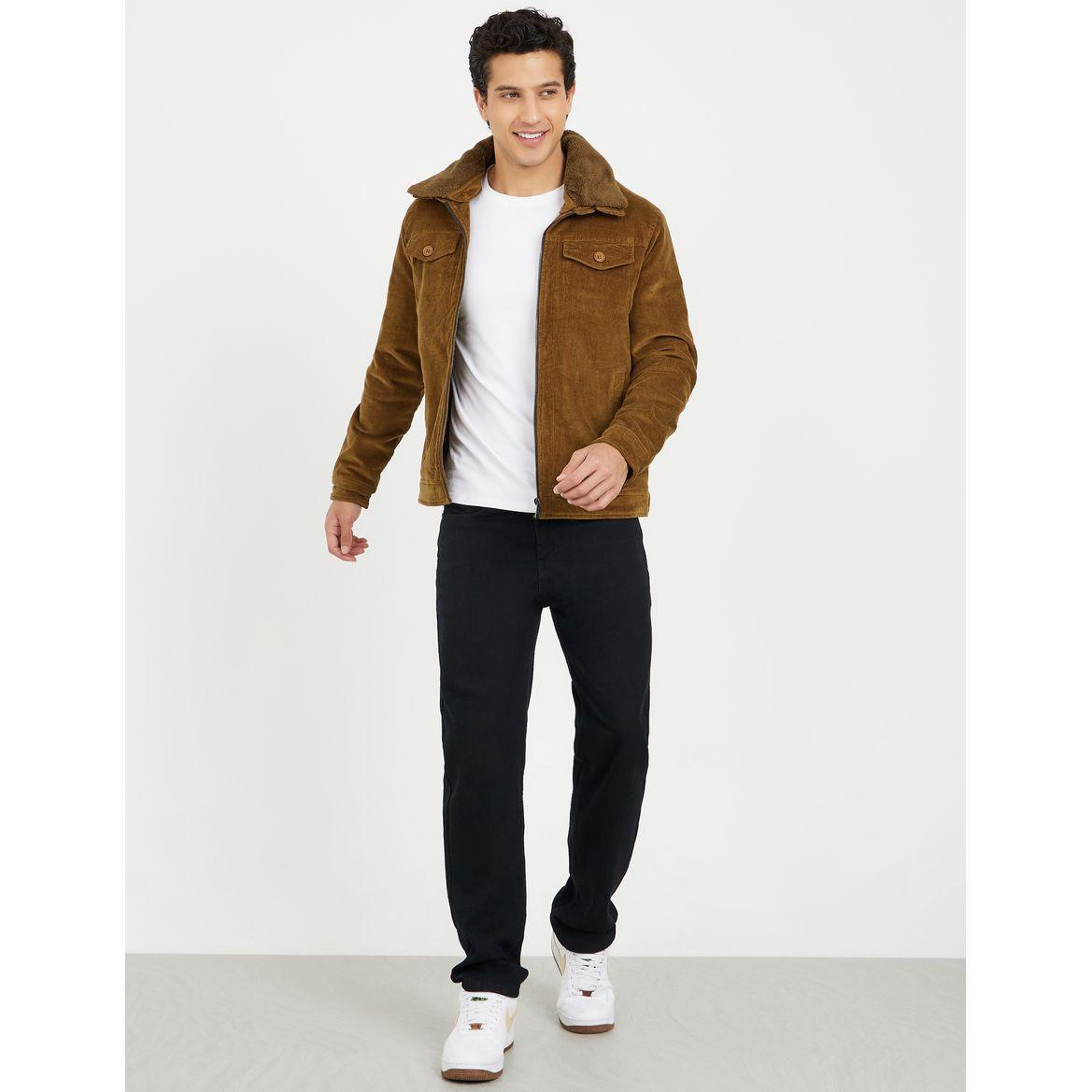 Textured Collared Jacket with Zip Closure-men-clothing-jacketsandblazers-jackets-image-2