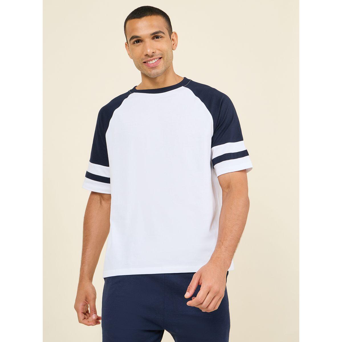 تيشيرت واسع باكمام ريجلان وطبعة فارسيتي-men-clothing-tshirtsandpolos-tshirts-image-3
