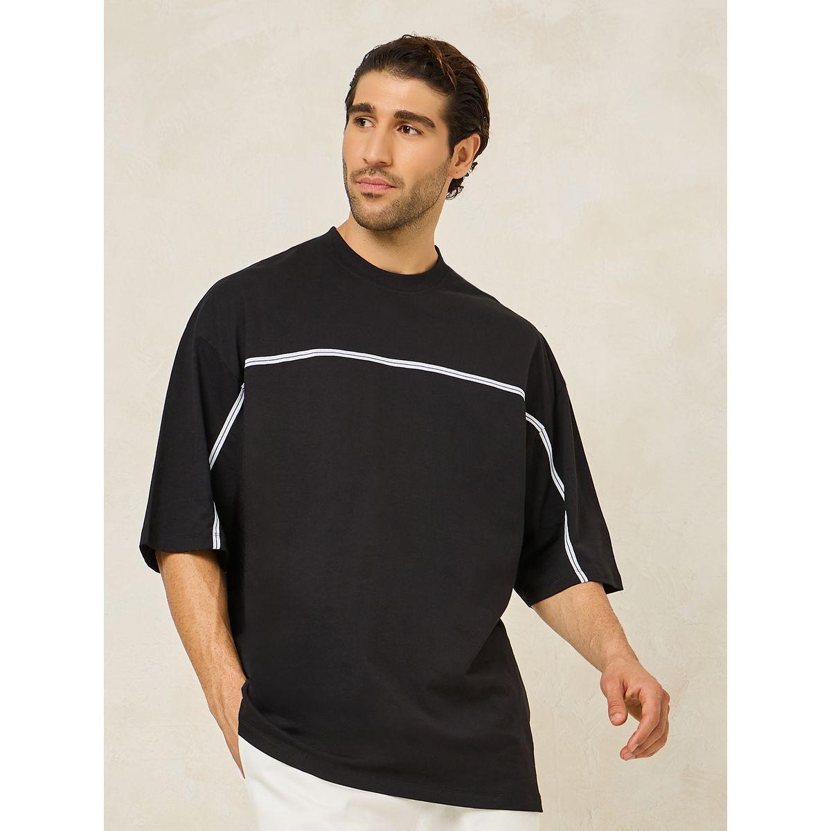 Styli Front Tape Compact Cotton Jersey Boxy T-Shirt-men-clothing-tshirtsandpolos-tshirts-image-1