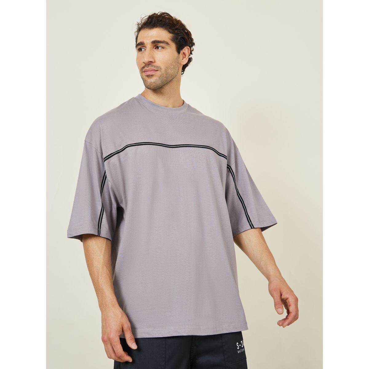 Styli Front Tape Compact Cotton Jersey Boxy T-Shirt-men-clothing-tshirtsandpolos-tshirts-image-1