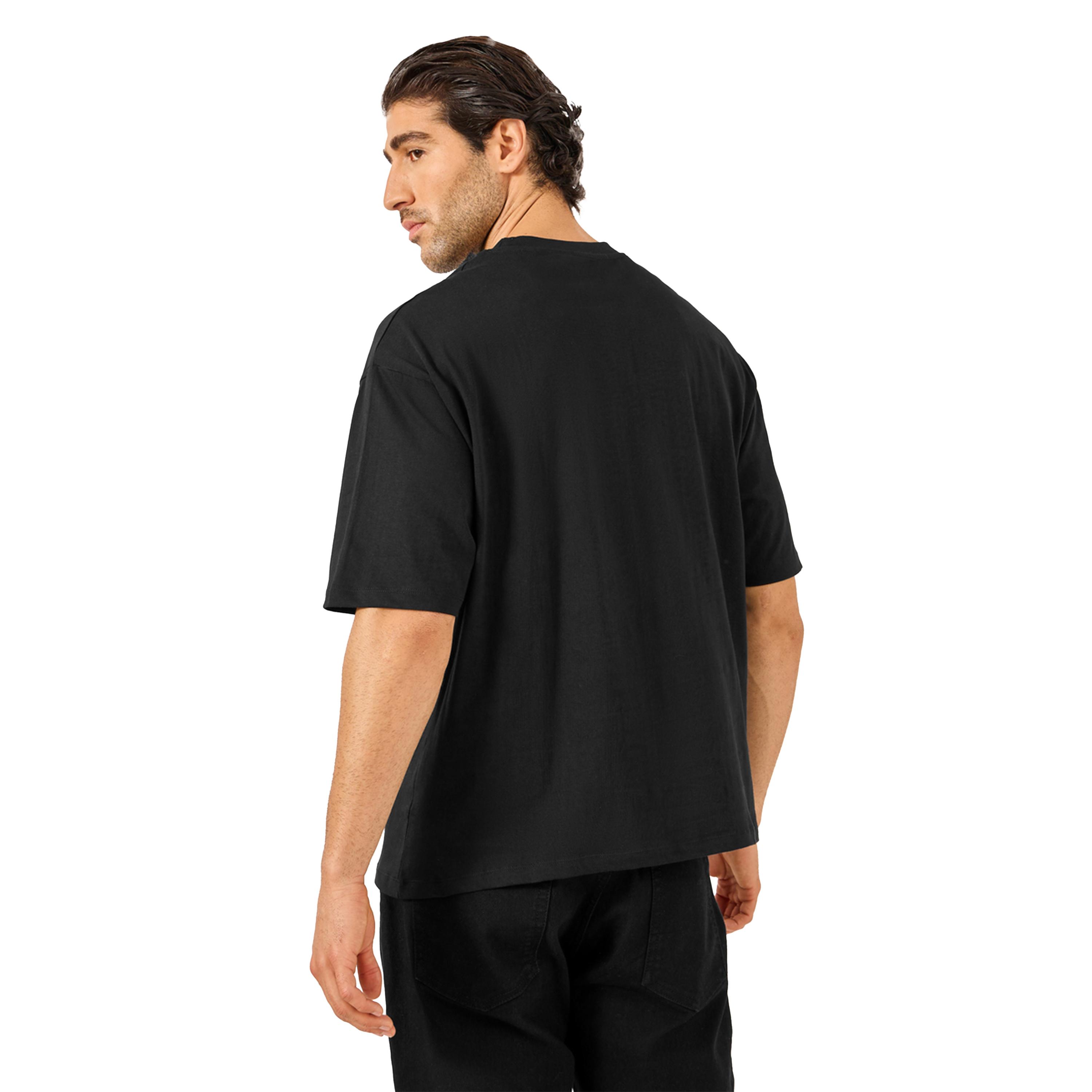 Styli Embroidered Badge Detail Cotton Oversized T-Shirt-men-clothing-tshirtsandpolos-tshirts-image-4