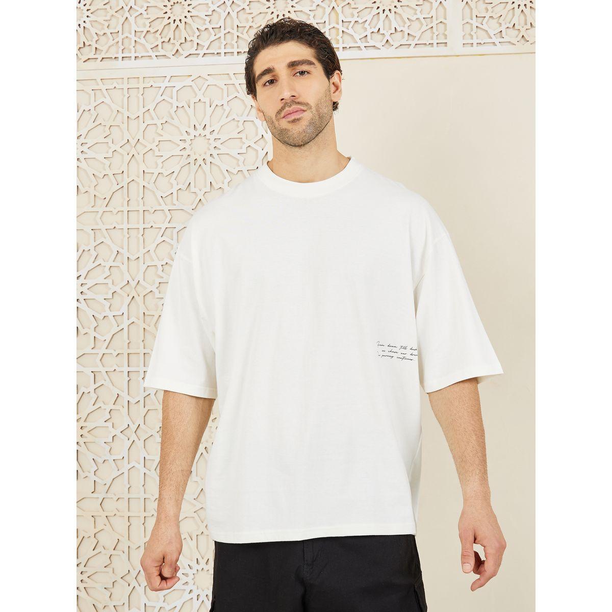 Styli Limited Premium Back Paisley Print Patch Detail Boxy T-shirt-men-clothing-tshirtsandpolos-tshirts-image-1