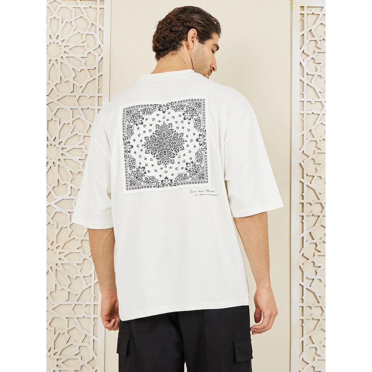 Styli Limited Premium Back Paisley Print Patch Detail Boxy T-shirt-men-clothing-tshirtsandpolos-tshirts-image-3