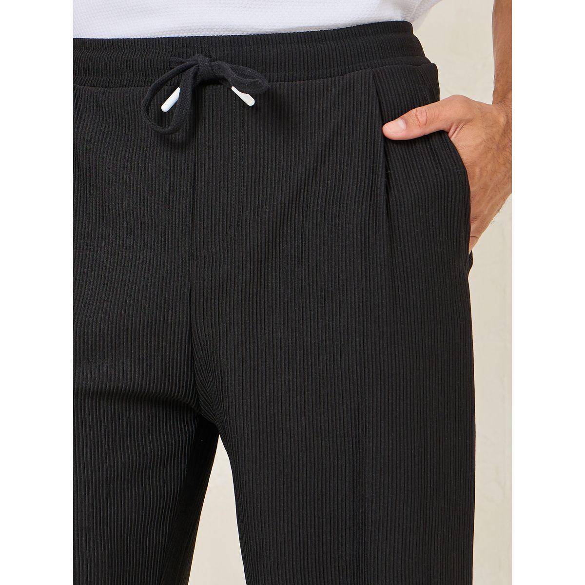 بنطال بليسيه محبوك بقصة بالون-men-clothing-bottoms-joggers-image-3