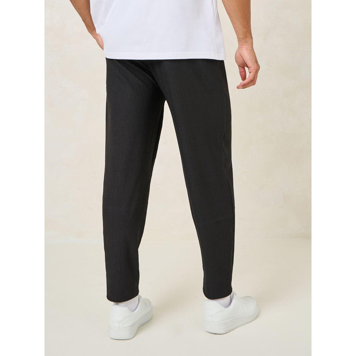 بنطال بليسيه محبوك بقصة بالون-men-clothing-bottoms-joggers-image-4