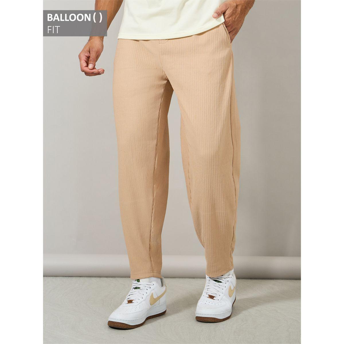 بنطال بليسيه محبوك بقصة بالون-men-clothing-bottoms-joggers-image-1