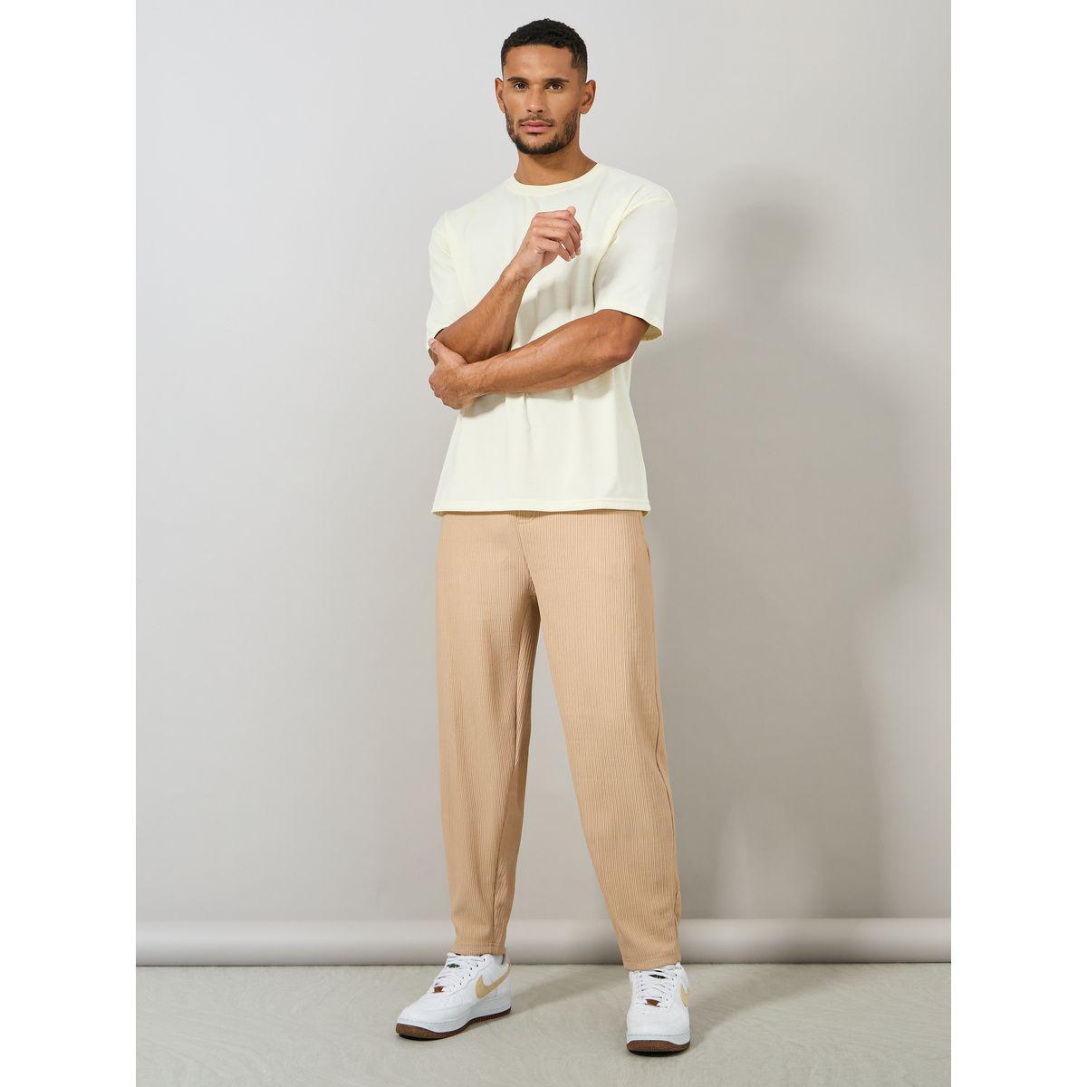 بنطال بليسيه محبوك بقصة بالون-men-clothing-bottoms-joggers-image-2