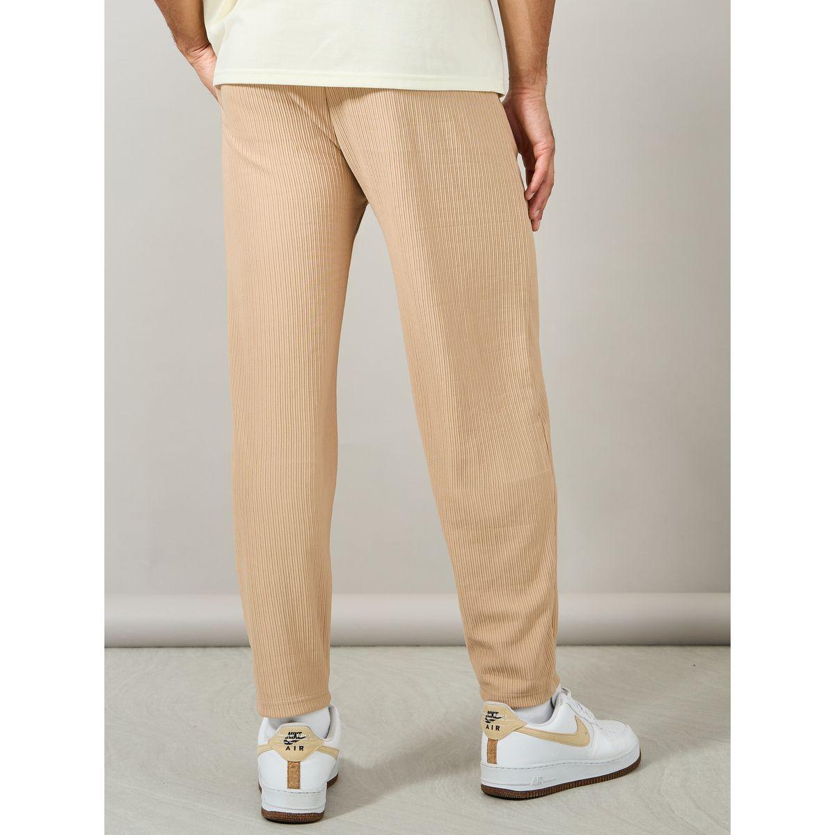 بنطال بليسيه محبوك بقصة بالون-men-clothing-bottoms-joggers-image-4