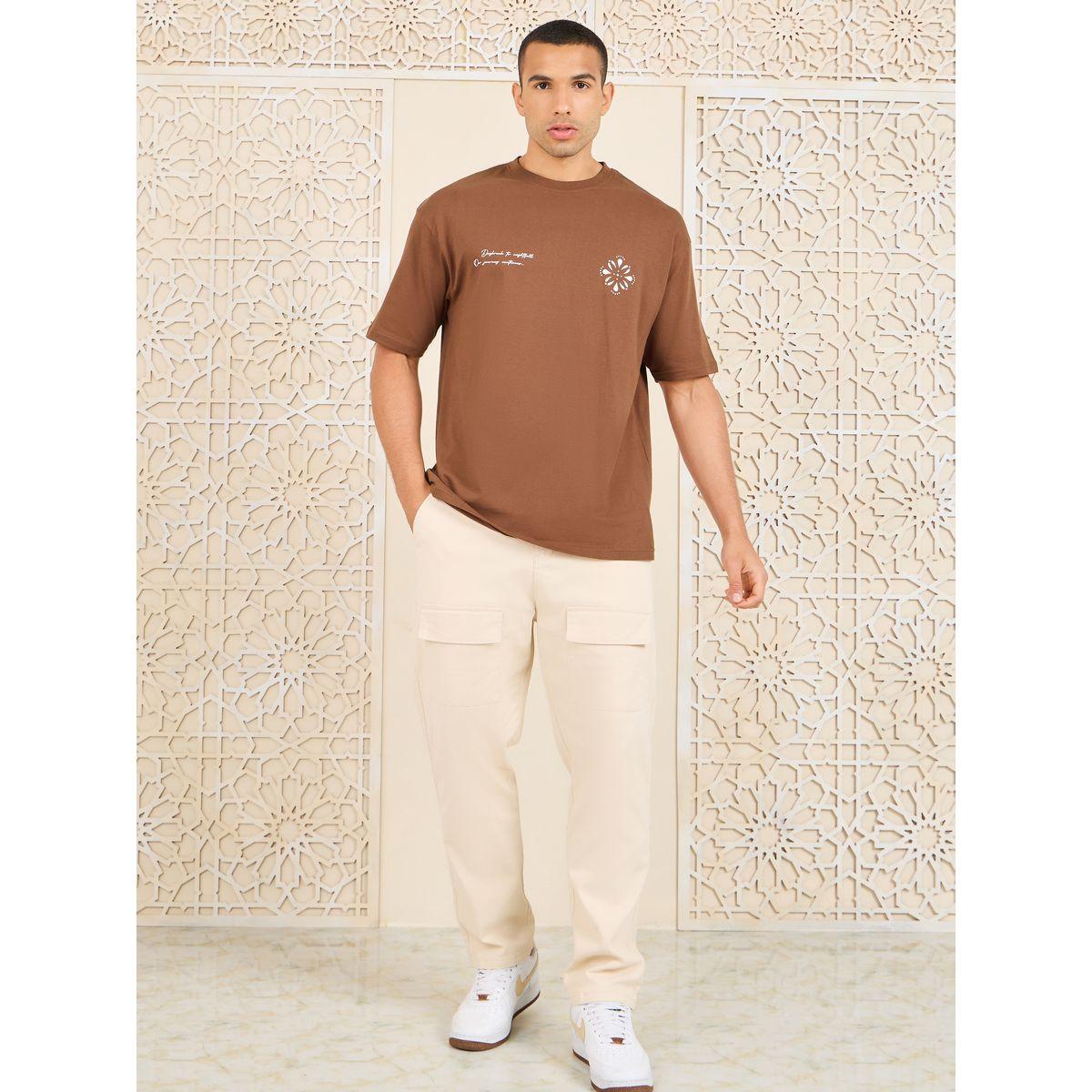 Styli Limited Premium Oversized Back & Front Boho Outline Print Heavy Jersey T-shirt-men-clothing-tshirtsandpolos-tshirts-image-2