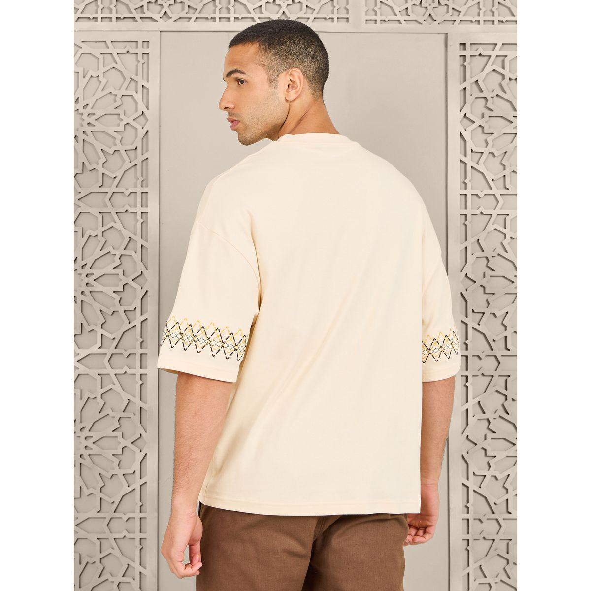 Styli Limited Premium Contrast Zigzag Embroidered Interlock Boxy Fit T-Shirt-men-clothing-tshirtsandpolos-tshirts-image-4