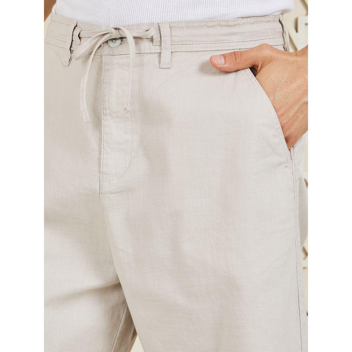 شورت بنسيج تويل مع رباط خصر-men-clothing-bottoms-shorts-image-3