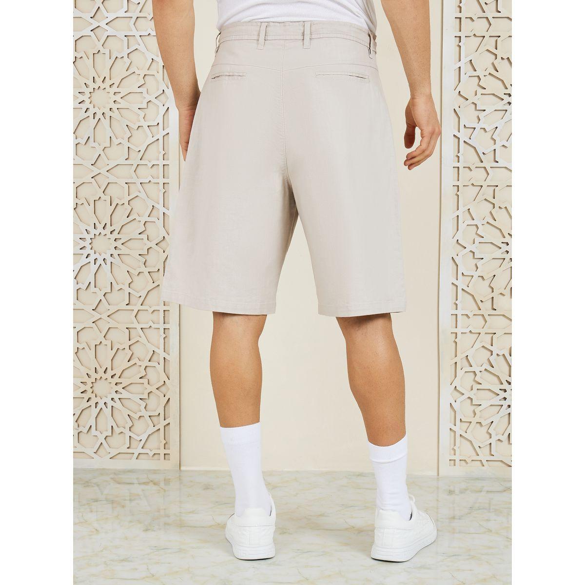 Styli Limited Premium Stretch Slub Twill Casual Shorts-men-clothing-bottoms-shorts-image-4