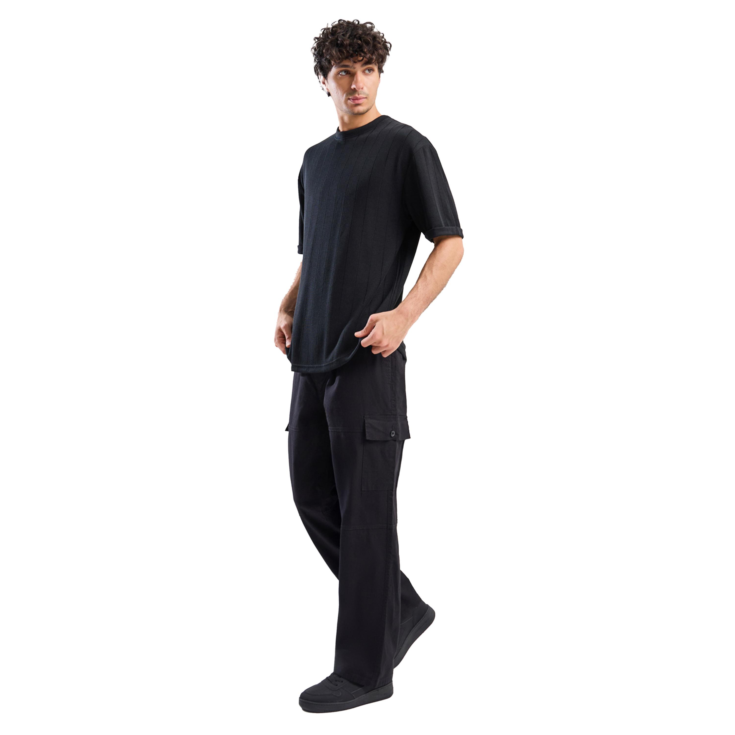 Styli Premium Panelled Stretch Slub Woven Cargo Relaxed Pants-men-clothing-bottoms-trousersandchinos-trousers-image-2
