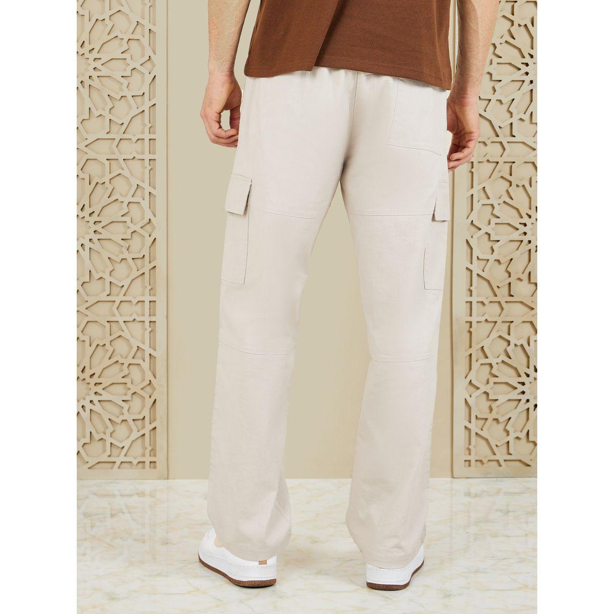 بنطال منسوج بقصة مريحة ونمط كارجو-men-clothing-bottoms-joggers-image-4