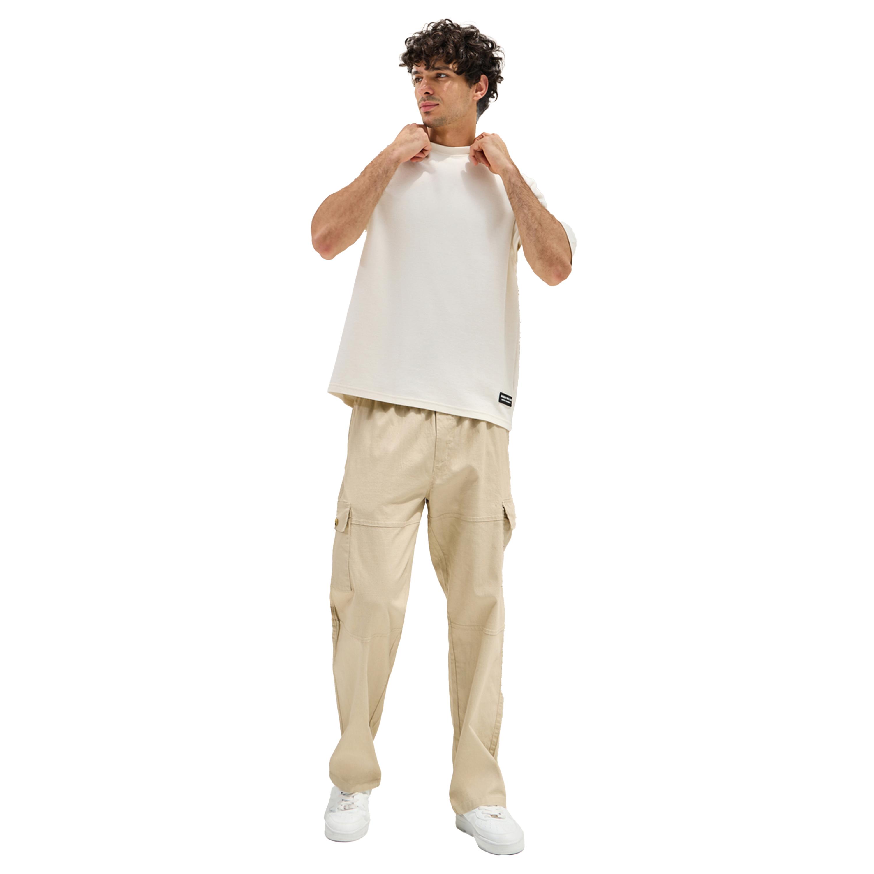 Styli Premium Panelled Stretch Slub Woven Cargo Relaxed Pants-men-clothing-bottoms-trousersandchinos-trousers-image-2