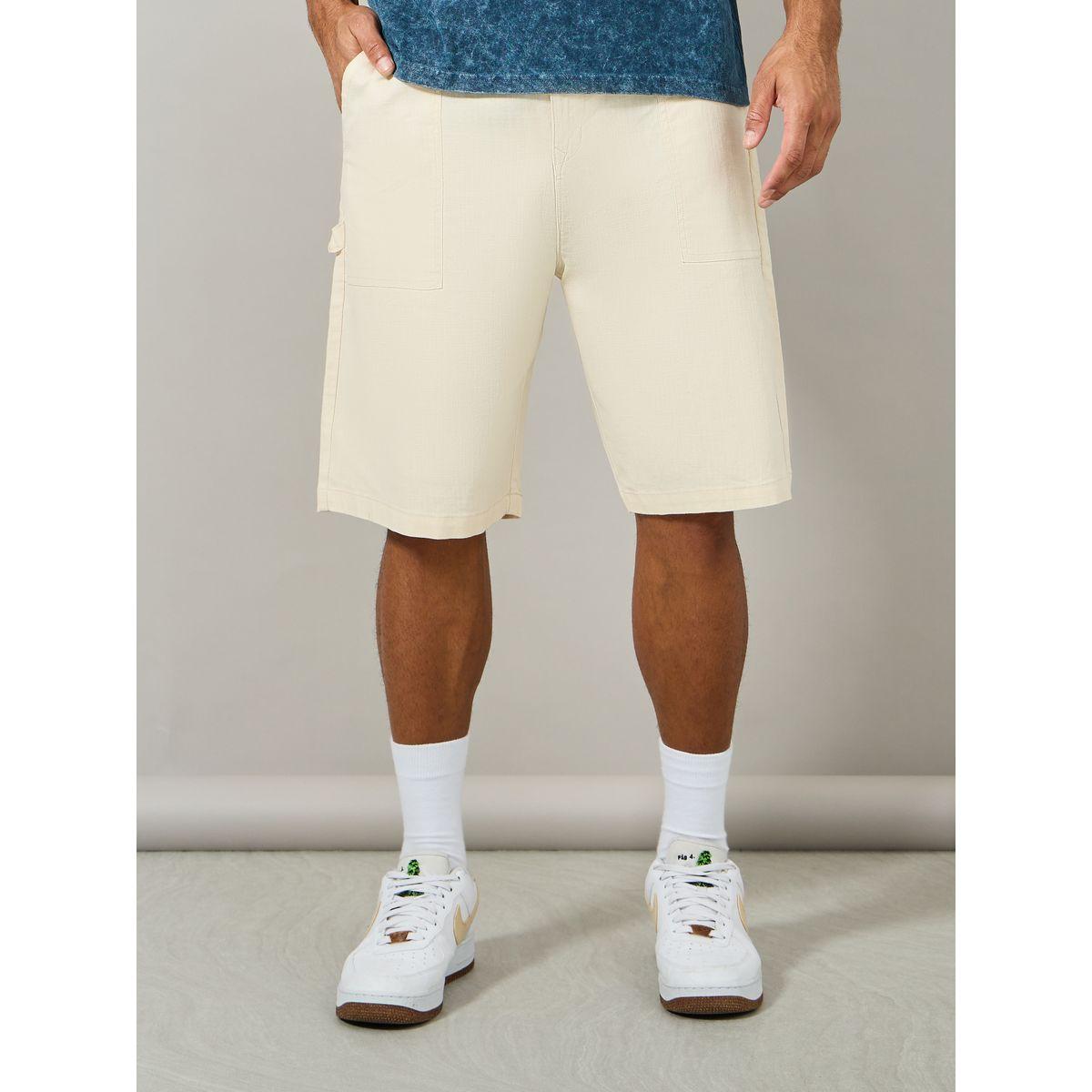 شورت كاربينتر منسوج بقطن تويل-men-clothing-bottoms-shorts-image-1