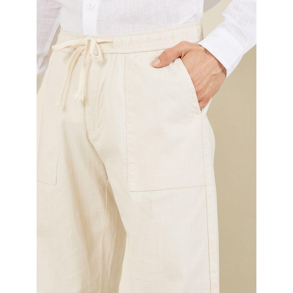 بنطال بقصة مريحة ورباط خصر-men-clothing-bottoms-trousersandchinos-trousers-image-3