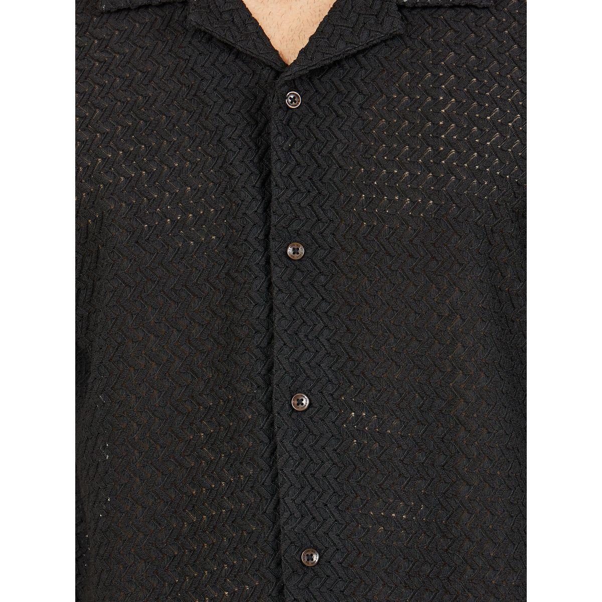 Styli Limited Premium Broderie Cuban Collar Relaxed Fit Shirt-men-clothing-shirts-image-3