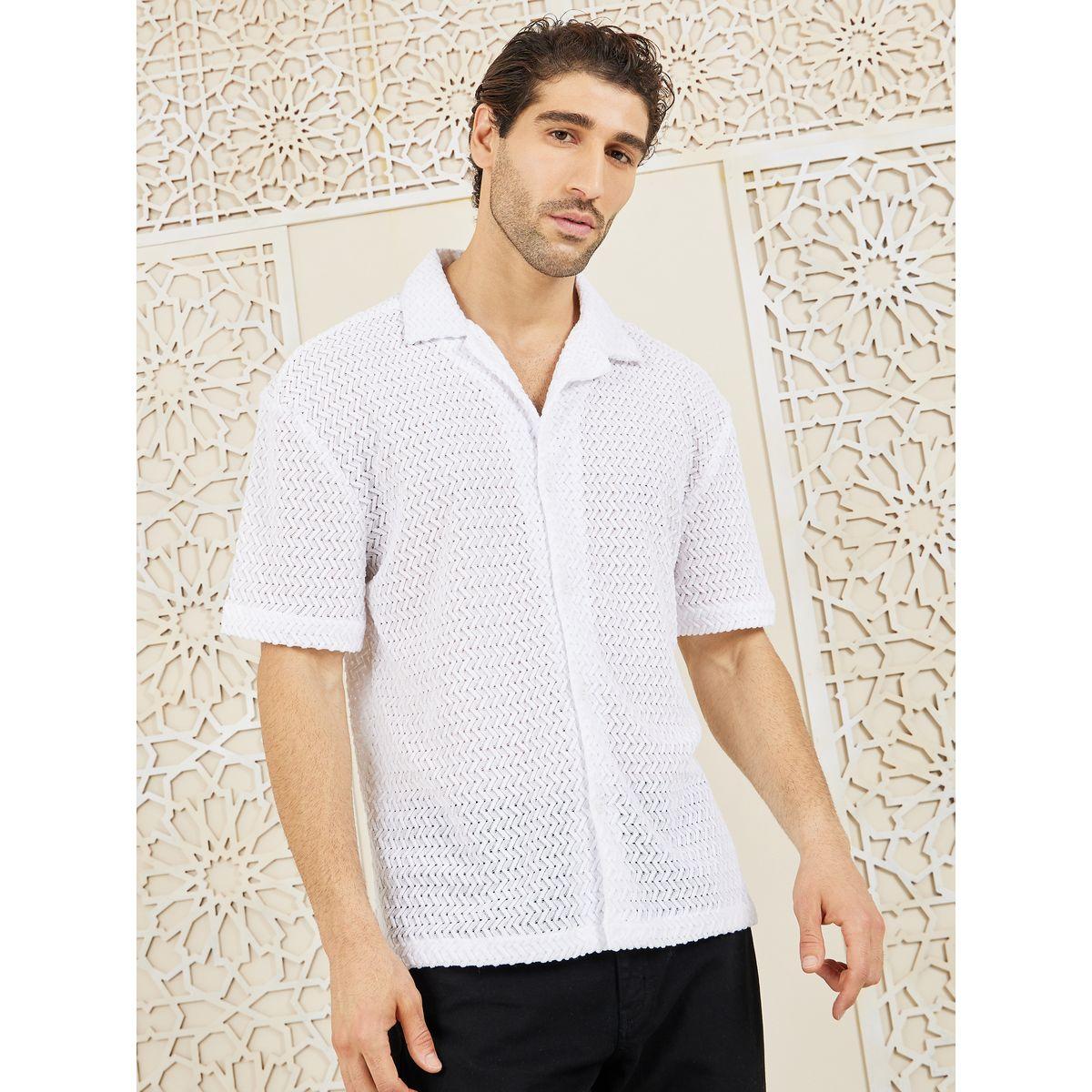 قميص بياقة كوبان وقصة مريحة-men-clothing-shirts-image-1