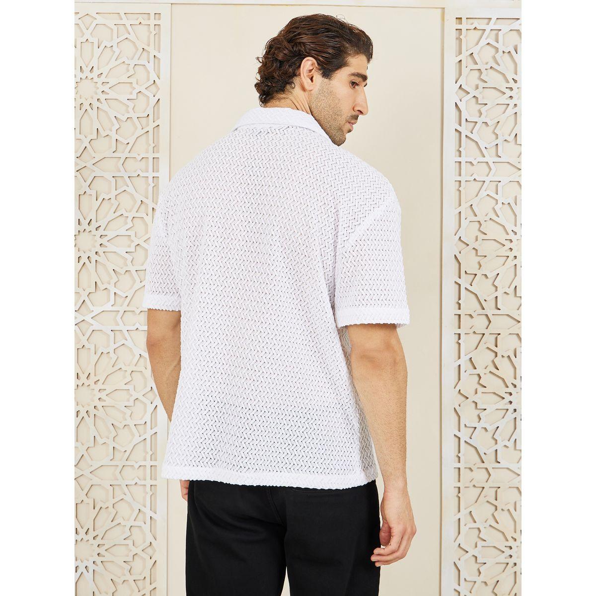 Styli Limited Premium Broderie Cuban Collar Relaxed Fit Shirt-men-clothing-shirts-image-4