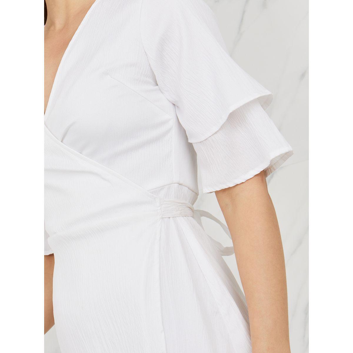 فستان ميدي بنمط لف واكمام بطبقات-women-clothing-dresses-image-3