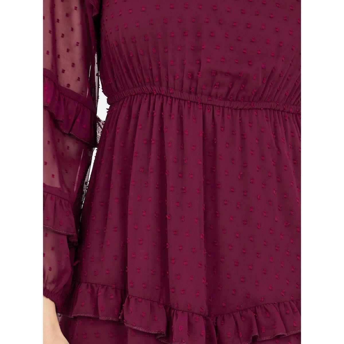 Styli Dobby Frill Detail Tiered Midi Dress-women-clothing-dresses-image-3
