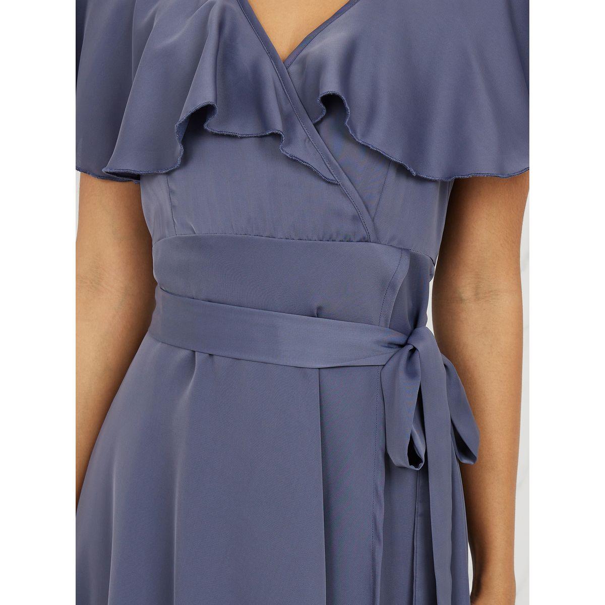 فستان طويل بنمط لف وتفاصيل كشكش-women-clothing-dresses-image-3