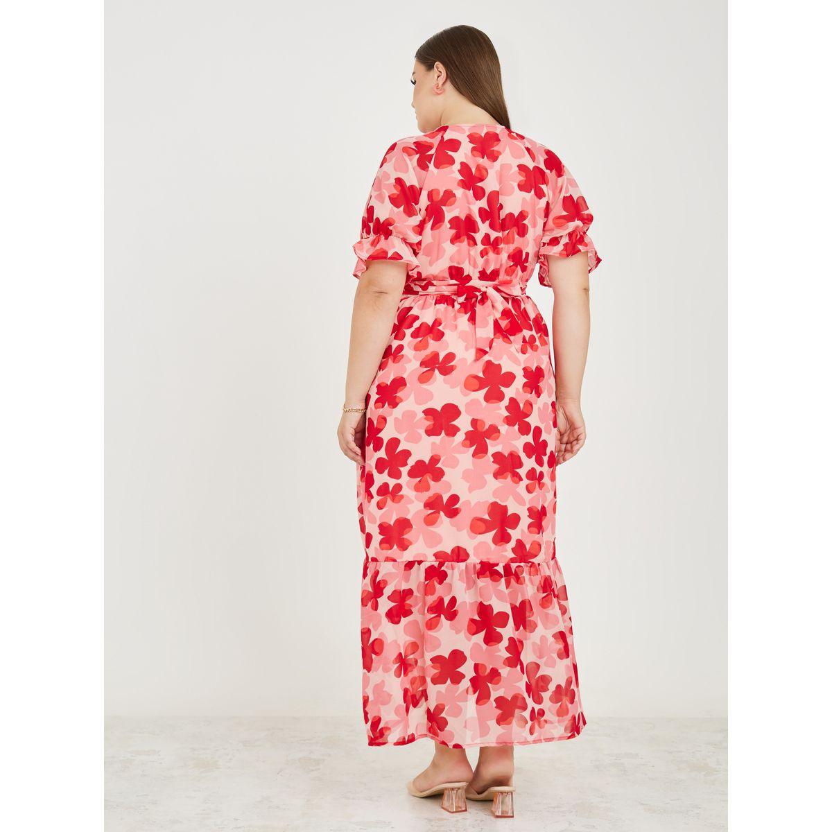 Styli Plus Floral Print Wrap Maxi Dress-women-clothing-dresses-image-4