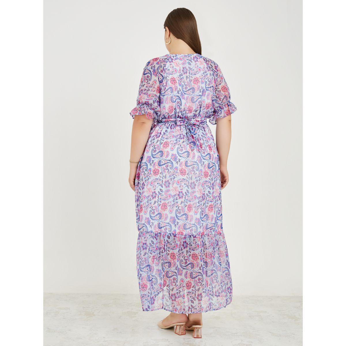 Styli Plus Paisley Print Lurex Stripe Wrap Maxi Dress-women-clothing-dresses-image-4