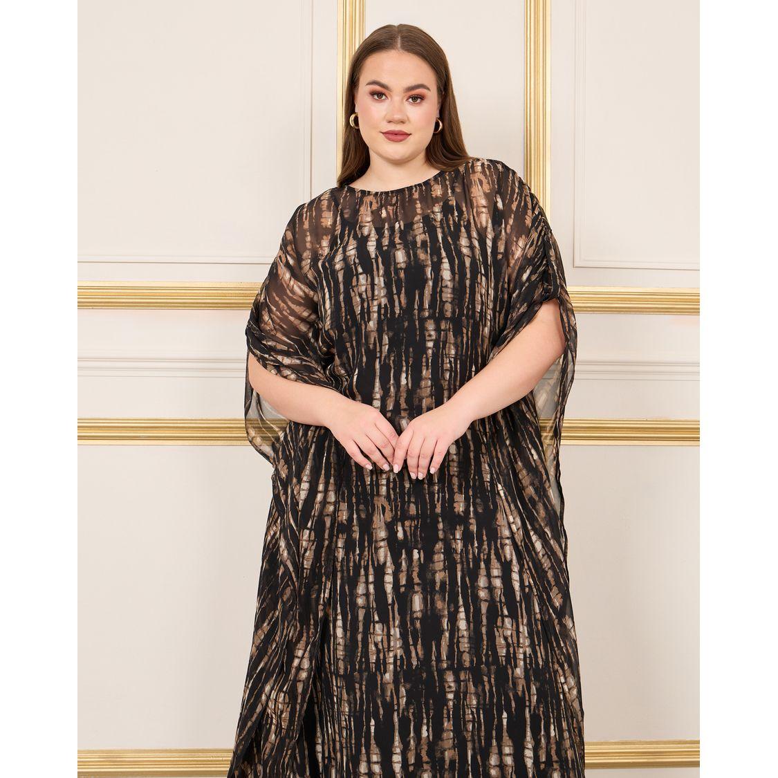 فستان طويل بمقاس كبير وطبعة تاي داي-women-clothing-dresses-image-2