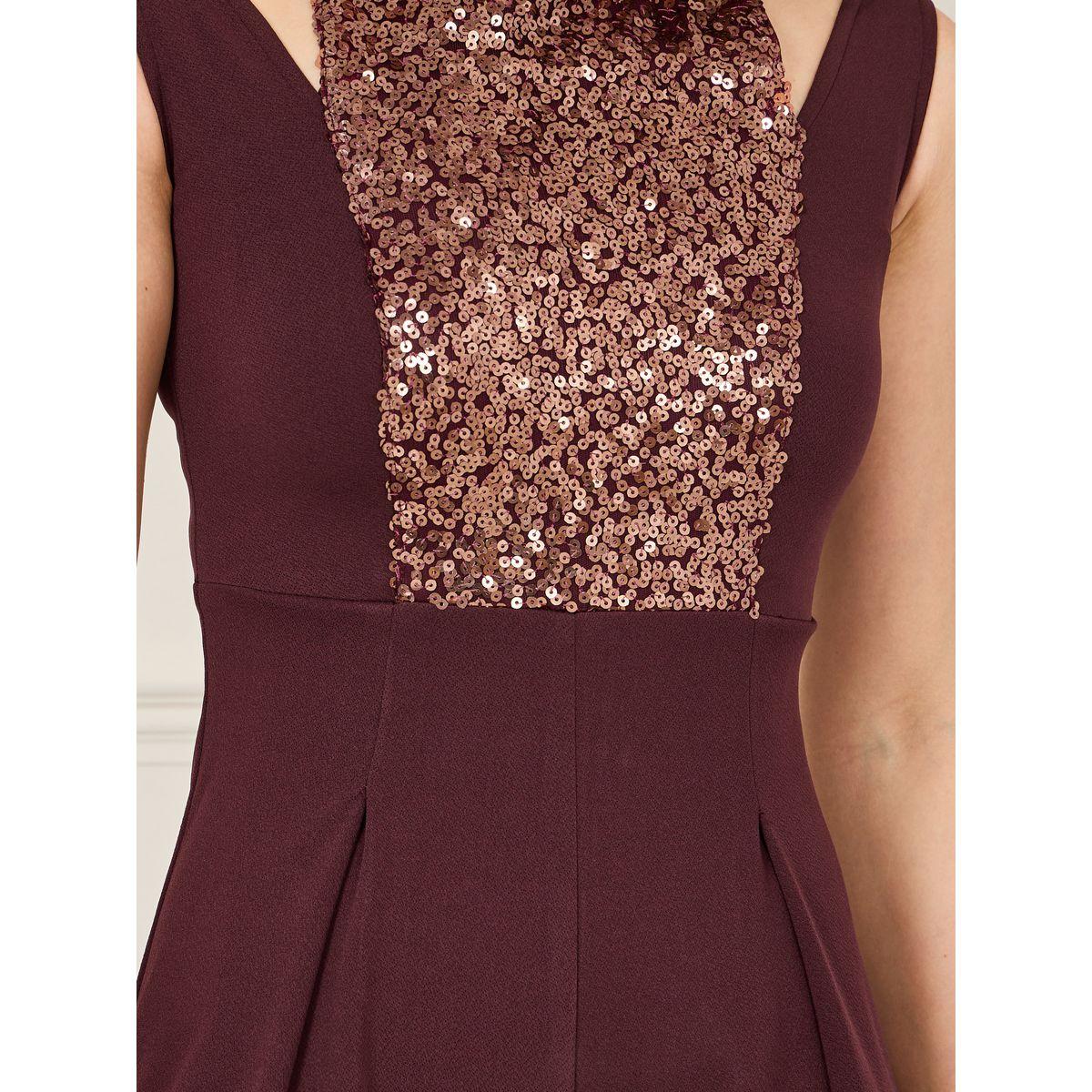 Styli Sequin Cut Out Detail Neck Wide Leg Jumpsuit-women-clothing-jumpsuits-image-3