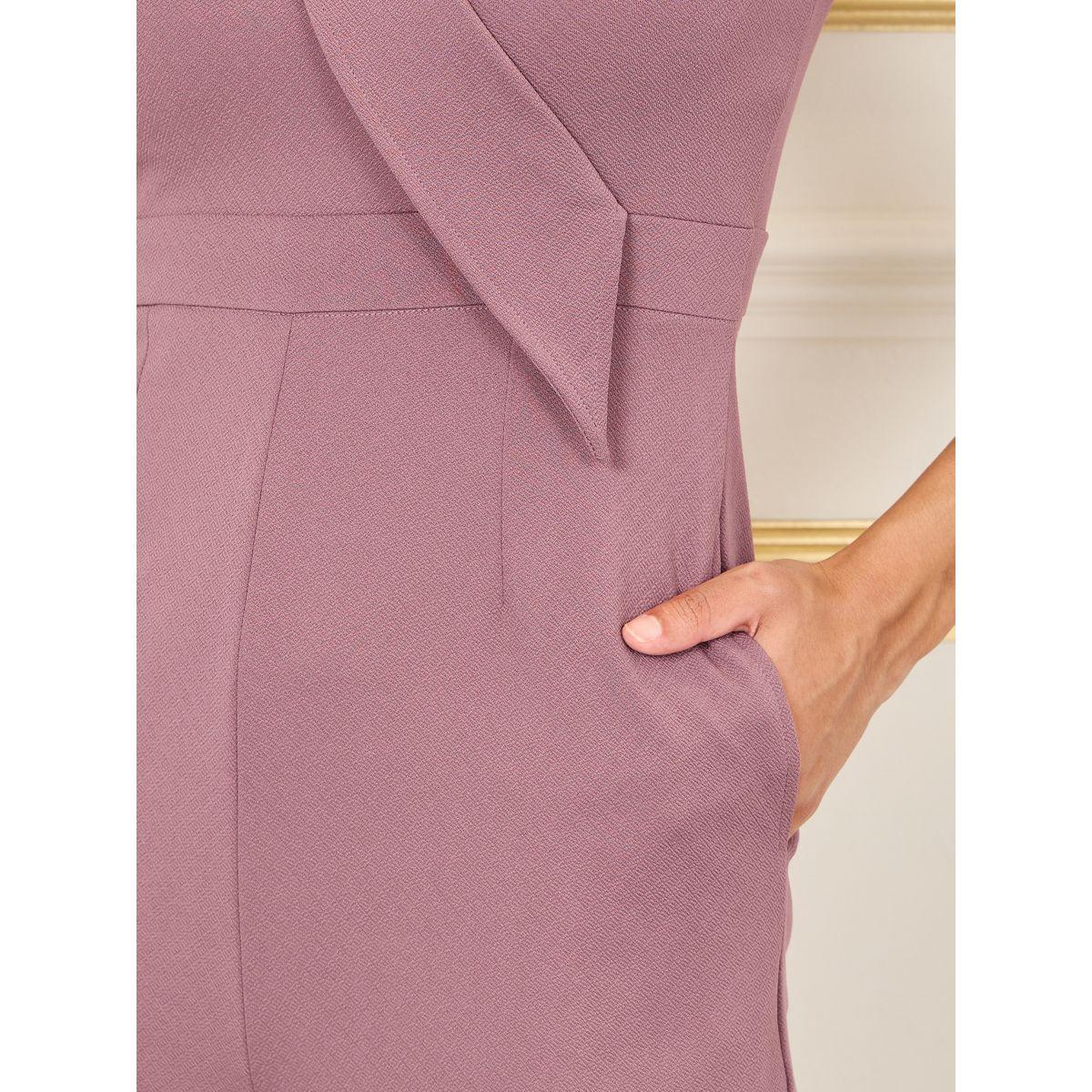 Styli Textured Metal Detail Strap Wide Leg Jumpsuit with Pocket-women-clothing-jumpsuits-image-3